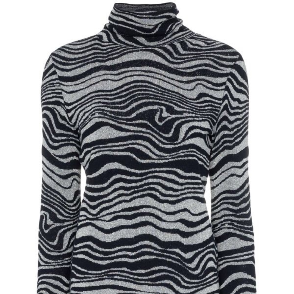 Sies Marjan Roos Waves Jacquard Knit Turtleneck XS